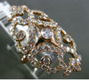 ANTIQUE LARGE 2.33CT DIAMOND 14K ROSE GOLD FLEUR DE LIS ETOILE FILIGREE FUN RING