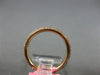 ESTATE .54CT PINK DIAMOND 18K ROSE GOLD 3 ROW ETERNITY WEDDING ANNIVERSARY RING