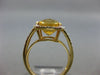 ESTATE .85CT DIAMOND & AAA EXTRA FACET CITRINE 14KT YELLOW GOLD SQUARE HALO RING