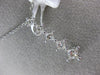 ESTATE LARGE .50CT PRINCESS DIAMOND 14K WHITE GOLD 3D JOURNEY GRADUATING PENDANT