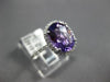 ESTATE 2.55CT DIAMOND & AAA OVAL AMETHYST 14KT WHITE GOLD 3D CLASSIC FUN RING