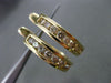 ESTATE 1.03CT DIAMOND 14KT YELLOW GOLD CLASSIC CHANNEL ELONGATED HUGGIE EARRINGS