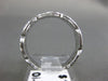 ANTIQUE .48CT DIAMOND 18KT WHITE GOLD 3D FILIGREE ETERNITY WEDDING RING #16943