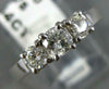 .64CT DIAMOND 14KT WHITE GOLD 3 STONE PAST PRESENT FUTURE ENGAGEMENT RING #1569