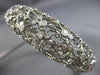 ESTATE LARGE 4.50CT DIAMOND 14KT WHITE GOLD 3D WEB ETOILE BEZEL BANGLE BRACELET
