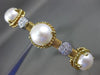 LARGE .55CT DIAMOND & AAA SOUTH SEA PEARL 18K TWO TONE GOLD 3D BANGLE BRACELET