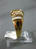 ESTATE LARGE 1.20CT ROUND & BAGUETTE DIAMOND 18K YELLOW GOLD 3D FUN RING #14062
