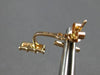ESTATE .31CT DIAMOND 14KT ROSE GOLD 3D ROUND & BAGUETTE BAR FUN STUD EARRINGS
