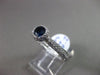 ESTATE .97CT DIAMOND & AAA SAPPHIRE 18KT WHITE GOLD 3D SOLITAIRE ENGAGEMENT RING