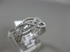 ESTATE WIDE .80CT DIAMOND 18KT WHITE GOLD 3D MULTI ROW OPEN INFINITY LOVE RING