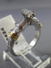 ANTIQUE .87CT DIAMOND 14K TWO TONE GOLD CLASSIC MARQUISE ENGAGEMENT RING #22424