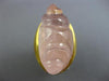 ANTIQUE MASSIVE 50.0CT AAA PINK QUARTZ 18K YELLOW GOLD 3D HANDCRAFTED LUCKY RING