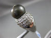 ESTATE LARGE 1.84CT DIAMOND & TAHITIAN PEARL 18K WHITE GOLD ETOILE COCKTAIL RING