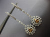 ESTATE 1.47CT WHITE & CHOCOLATE FANCY DIAMOND 18KT 2 TONE GOLD HANGING EARRINGS