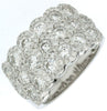 ESTATE LARGE 2.50CT DIAMOND 14KT WHITE GOLD 3D MULTI ROW HALO ANNIVERSARY RING