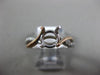 ESTATE .17CT DIAMOND 14KT WHITE & ROSE GOLD INFINITY SEMI MOUNT ENGAGEMENT RING
