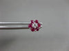 ESTATE .50CT DIAMOND & AAA RUBY 14KT WHITE GOLD 3D CLASSIC FLOWER STUD EARRINGS