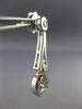 ESTATE .35CT DIAMOND 14KT WHITE GOLD 3D CLASSIC CIRCULAR HANGING EARRINGS #15178