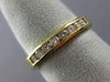 ESTATE .35CT DIAMOND 14KT YELLOW GOLD 8 STONE CHANNEL ANNIVERSARY RING #9087