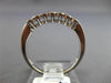 ESTATE .28CT DIAMOND 18KT WHITE GOLD SEMI BEZEL 7 STONE ANNIVERSARY RING #4434