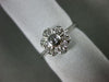 ESTATE .16CT DIAMOND 14K WHITE GOLD CLASSIC SEVEN STONE FLOWER FILIGREE FUN RING