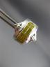 ESTATE 1.19CT WHITE & INTENSE FANCY YELLOW DIAMOND 14KT WHITE GOLD STUD EARRINGS