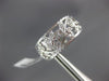 ANTIQUE .42CT DIAMOND 14KT WHITE GOLD 3D FLOWER FILIGREE ETERNITY RING #22243