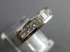 ESTATE .90CT PRINCESS CUT DIAMOND 14K WHITE GOLD CHANNEL ANNIVERSARY RING #19817