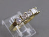 ESTATE .78CT PRINCESS DIAMOND ANNIVERSARY 14K YELLOW GOLD 3D WEDDING RING #16881