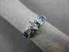 ESTATE 1.02CT DIAMOND & AAA SAPPHIRE 14KT WHITE GOLD 3D ENGAGEMENT RING