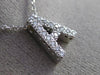 ESTATE .24CT DIAMOND 14KT WHITE GOLD 3D " A " INITIAL FLOATING PENDANT #20372