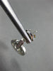 ESTATE .18CT  DIAMOND 14KT WHITE GOLD 3D ETOILE CIRCULAR HANGING EARRINGS #21309