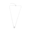ESTATE .14CT DIAMOND 14KT WHITE GOLD 3D MULTI ROW OPEN FLOWER LOVE NECKLACE
