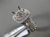 ESTATE LARGE .92CT DIAMOND 14KT WHITE & ROSE GOLD 3D SEMI MOUNT ENGAGEMENT RING