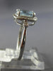 ESTATE 2.08CT DIAMOND & AAA AQUAMARINE 14KT WHITE GOLD 3D SQUARE ENGAGEMENT RING