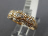 ESTATE .57CT ROUND CUT DIAMOND 14KT ROSE GOLD CLASSIC FILIGREE ANNIVERSARY RING