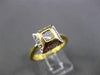 ESTATE .58CT DIAMOND 18KT WHITE & YELLOW GOLD PRINCESS CUT ENGAGEMENT RING #1273