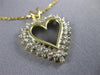 ESTATE .60CT DIAMOND 14KT YELLOW GOLD 3D OPEN HEART FLOATING LOVE PENDANT #26540