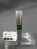 ESTATE .88CT BAGUETTE DIAMOND PLATINUM CONCAVE CHANNEL ANNIVERSARY RING #17312