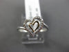 ESTATE .11CT DIAMOND 14KT WHITE & YELLOW GOLD 3D DOUBLE HEART FUN LOVE RING