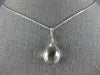 ESTATE 5.0CT AAA GREEN AMETHYST 14KT WHITE GOLD TEAR DROP CLASSIC BEZEL PENDANT