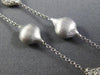ESTATE 1.0CT DIAMOND 14KT WHITE GOLD 3D MATTE & SHINNY BY THE YARD LOVE NECKLACE