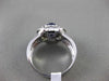 ESTATE WIDE 1.64CT DIAMOND & AAA SAPPHIRE 14KT WHITE GOLD OVAL ENGAGEMENT RING