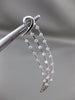 ESTATE LARGE .25CT DIAMOND 18KT WHITE GOLD 3D 3 ROW 23-STONE ELONGATED PENDANT