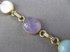 ESTATE WIDE MULTI GEM STONE 14KT YELLOW GOLD 3D HANDCRAFTED FUN LUCKY BRACELET