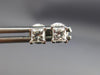 ESTATE .40CT DIAMOND 14KT WHITE GOLD 3D CLASSIC SOLITAIRE STUD EARRINGS #17279