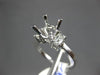 ESTATE .64CT DIAMOND 14KT WHITE GOLD 3D THREE STONE SEMI MOUNT ENGAGEMENT RING