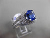 ESTATE 3.06CT DIAMOND & AAA SAPPHIRE 18K WHITE GOLD 3D OCTOGON ENGAGEMENT RING