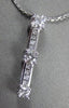 ESTATE .90CT DIAMOND 14KT WHITE GOLD 3 STONE PAST PRESENT FUTURE JOURNEY PENDANT