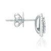 ESTATE .28CT DIAMOND 14KT WHITE GOLD CLASSIC SOLITAIRE DOUBLE HALO STUD EARRINGS